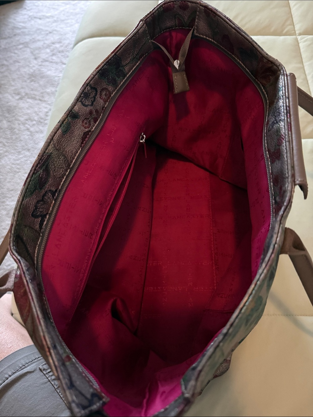 Lancaster Paris Maya Satin Floral Long Tote - Picture 4 of 4